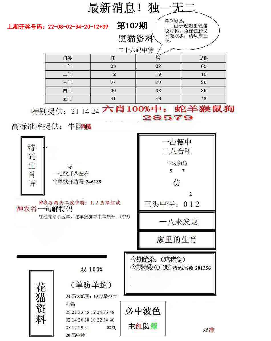 102期独一无二(正)[图]
